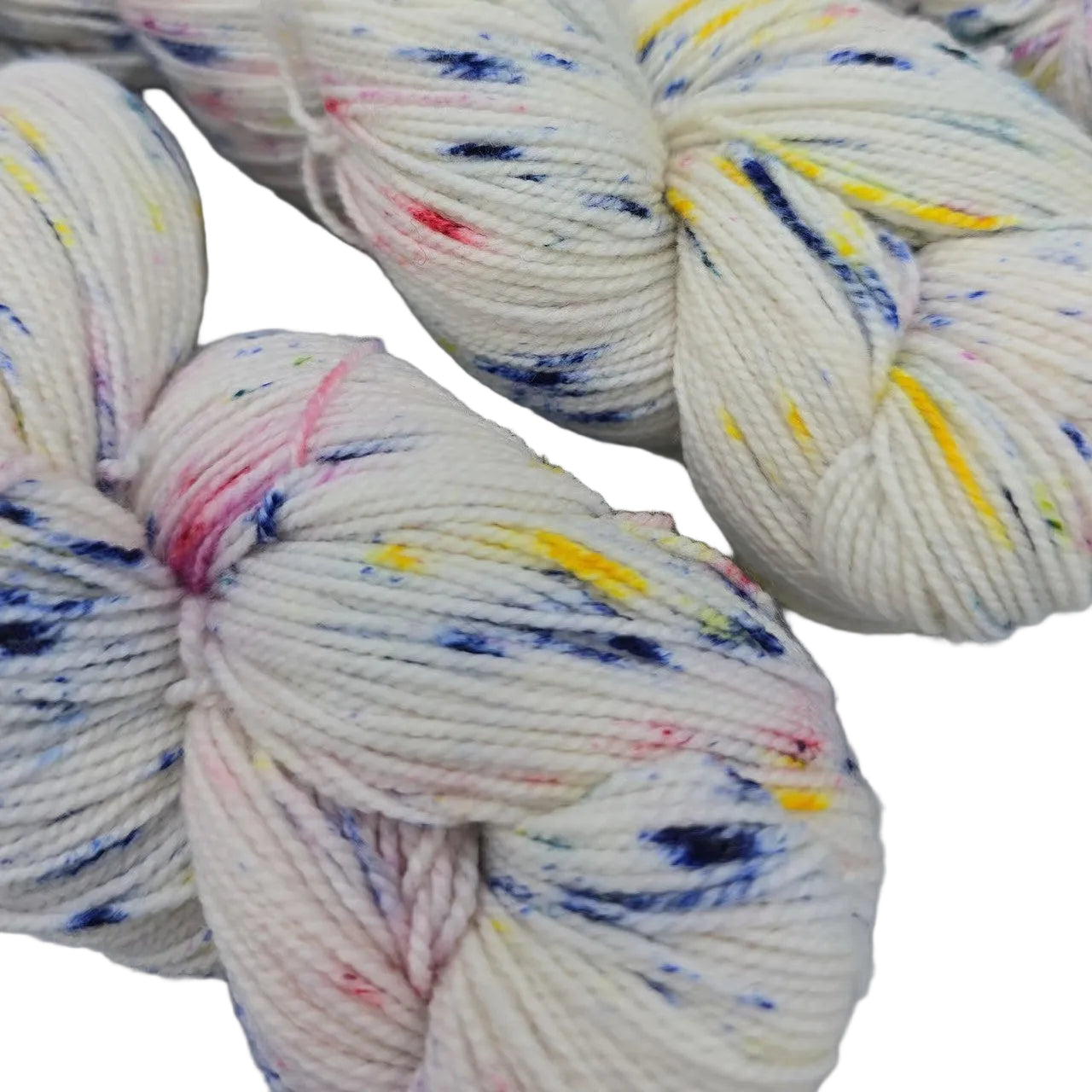 Close-up image of Hawthorne Yarn by Knit Picks in the color Confetti Speckle
on a white background.
