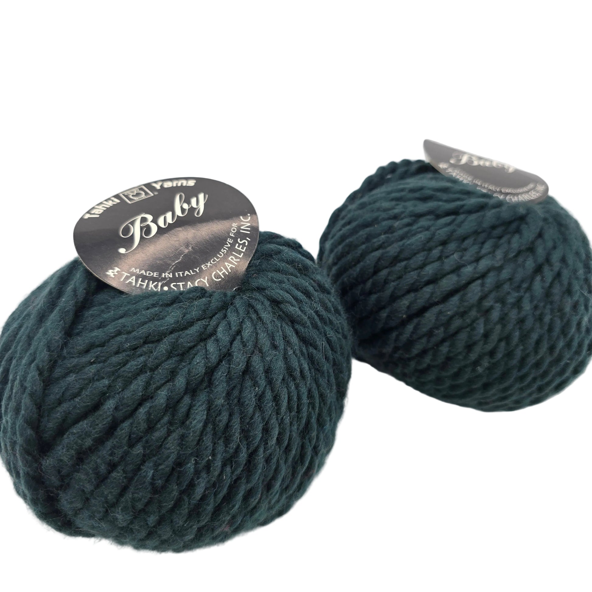 Image of two balls of Baby by Tahki in Color 4 with labels on a white background.