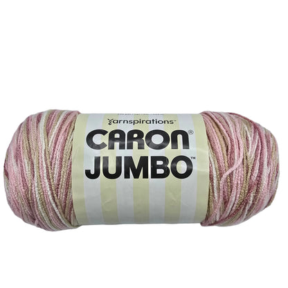 Image of a single skein of Caron_Jumbo_Yarn_in the color Rosewood with label on a white background.
