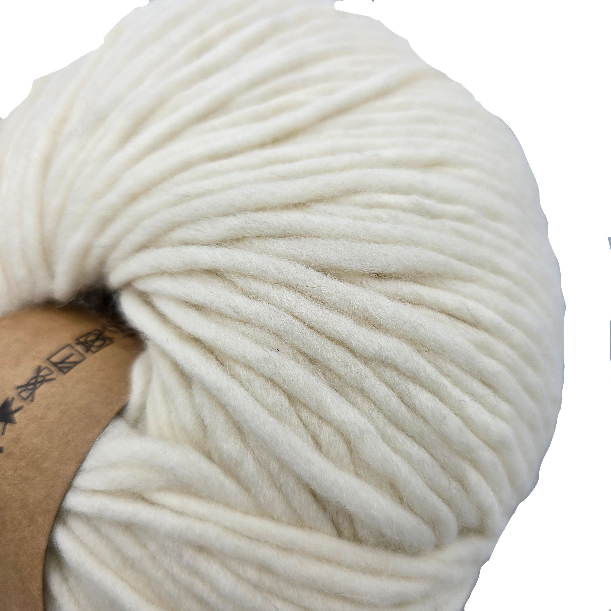 Close-up image of The_Petite_Wool_Yarn-_We_Are_Knitters_in the color Natural on a white background.