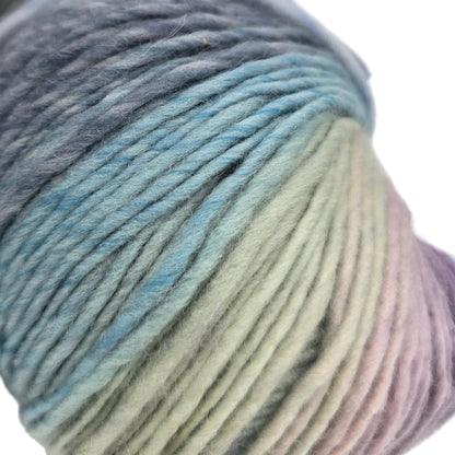 Close-up image of Chroma Worsted Yarn by Knit Picks in the color Drawing room on a white background.