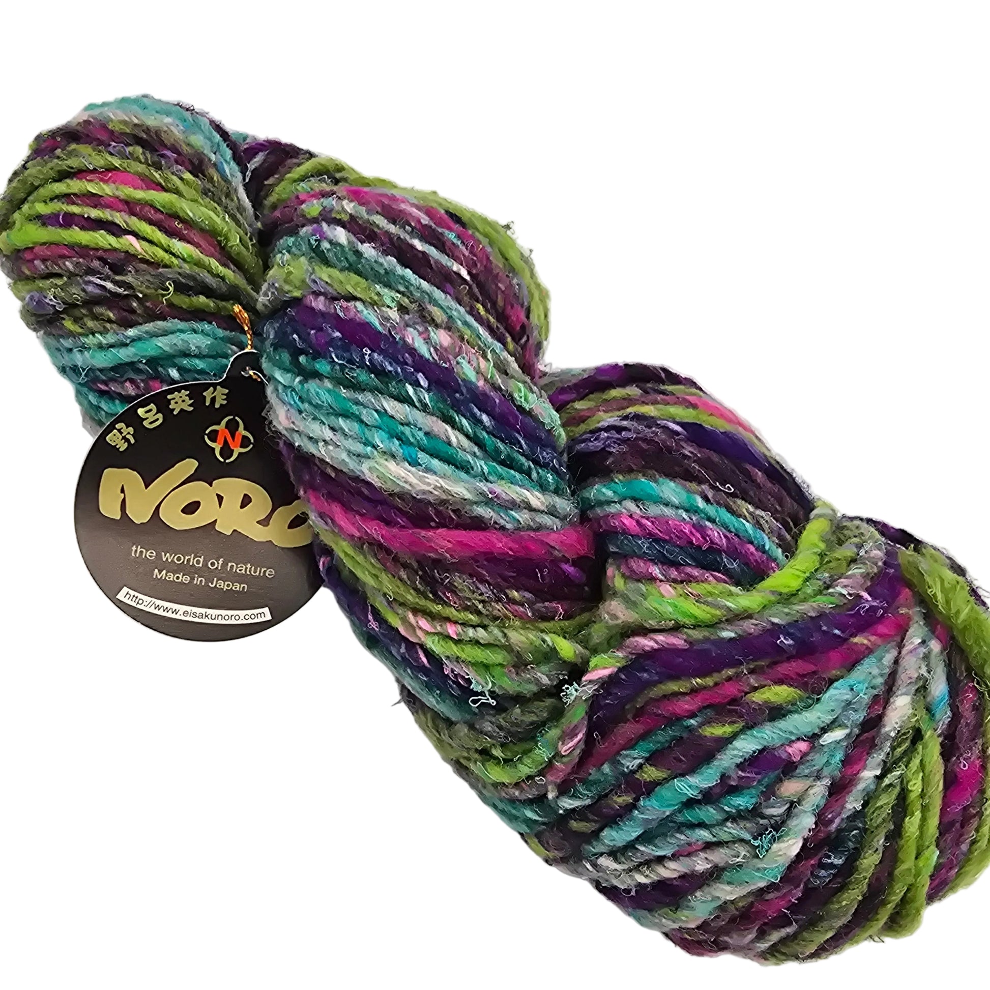 Image of a single skein of Iro by Noro Yarn in the color 56 with label on a white background.