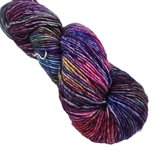 Image of a single skein of Washted by Malabrigo Yarn in coloer005 Aniversario on a white background