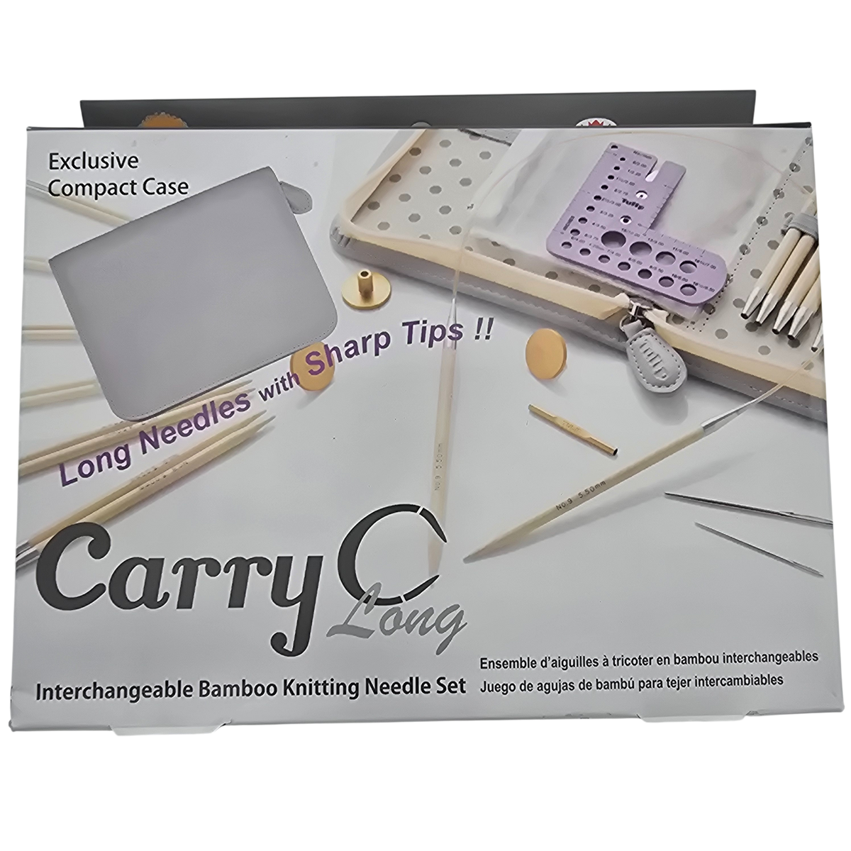 Tulip Carry C Interchangeable Bamboo Knitting Needle Long Set of 11 Needles