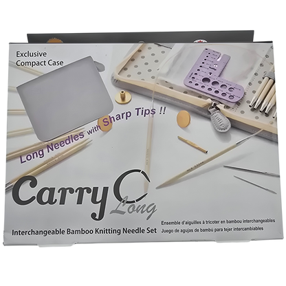 Tulip Carry C Interchangeable Bamboo Knitting Needle Long Set of 11 Needles