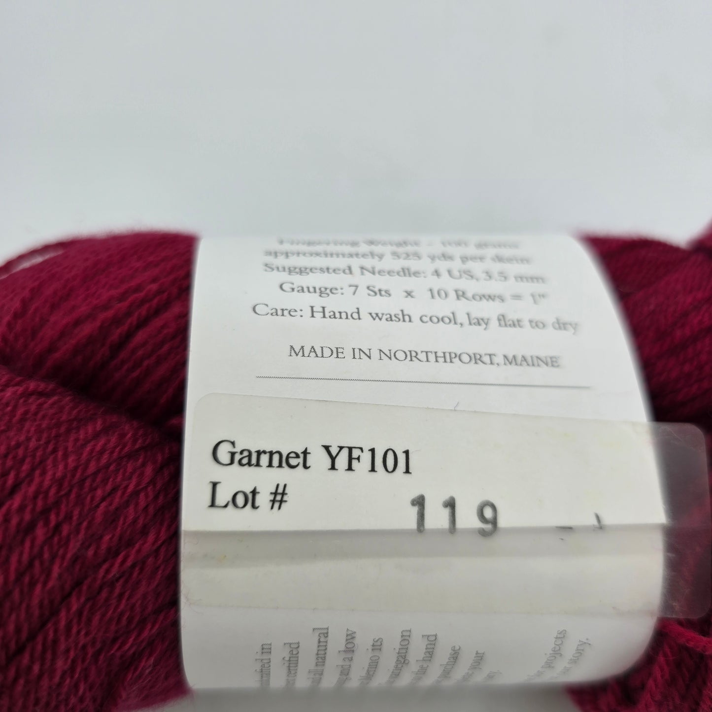 Natural Colors Organic Merino Fingering by Swans Island - Garnet YF101